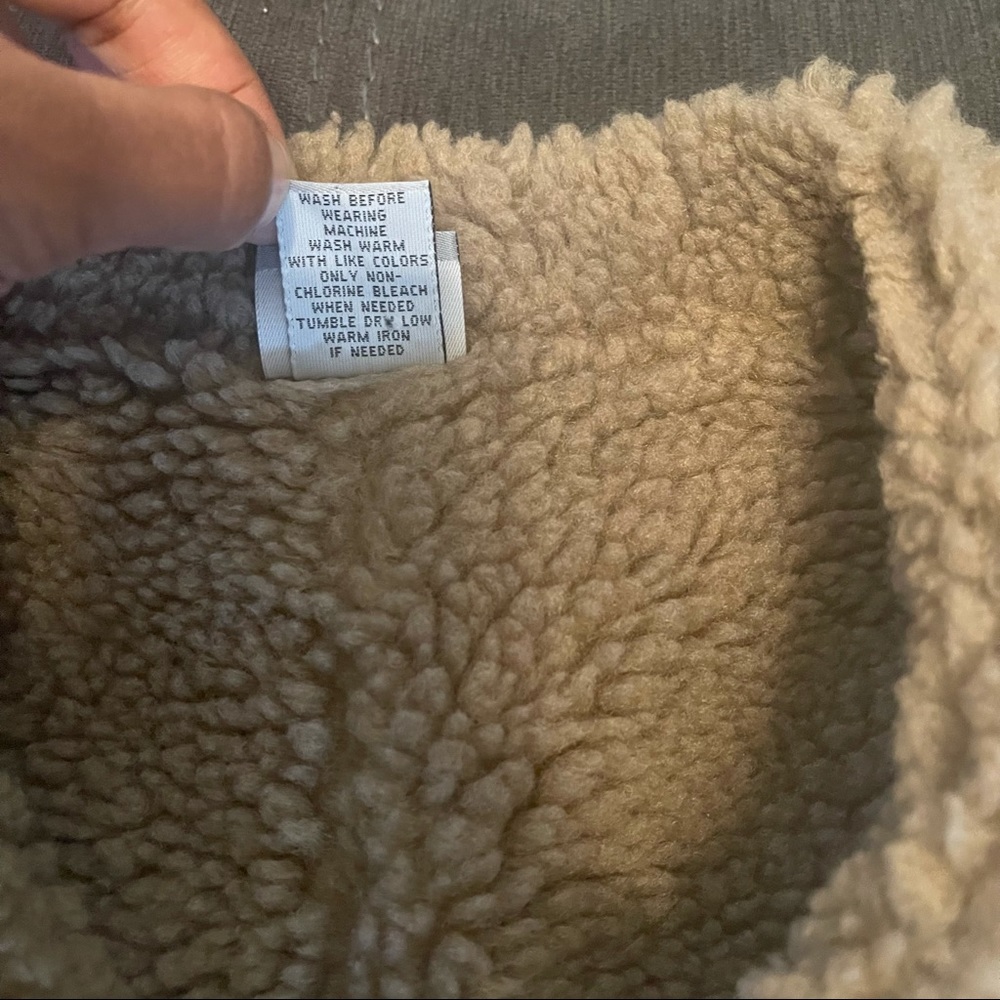 Jw Faux Suede Sherpa Lined Button Front Vest - image 7